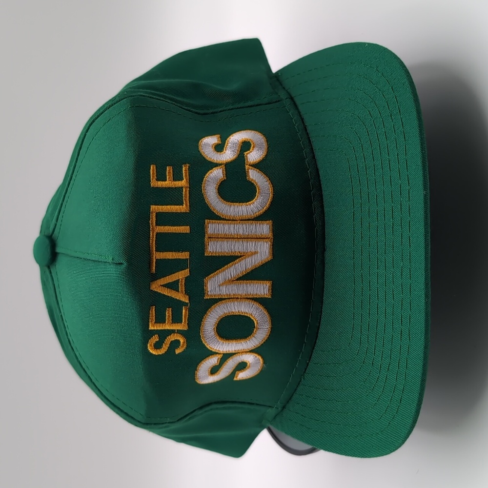 Starter| NWOT Vintage NBA Green Seattle Sonics Snap Back Green Brim - Picture 12 of 12